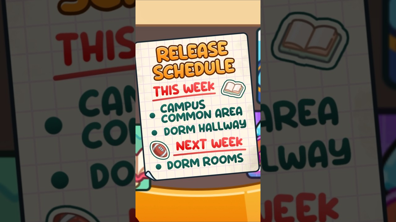 Here's a sneak peek at the Beacon University RELEASE SCHEDULE for the next 2 weeks!🗓️🏫 #avatarworld